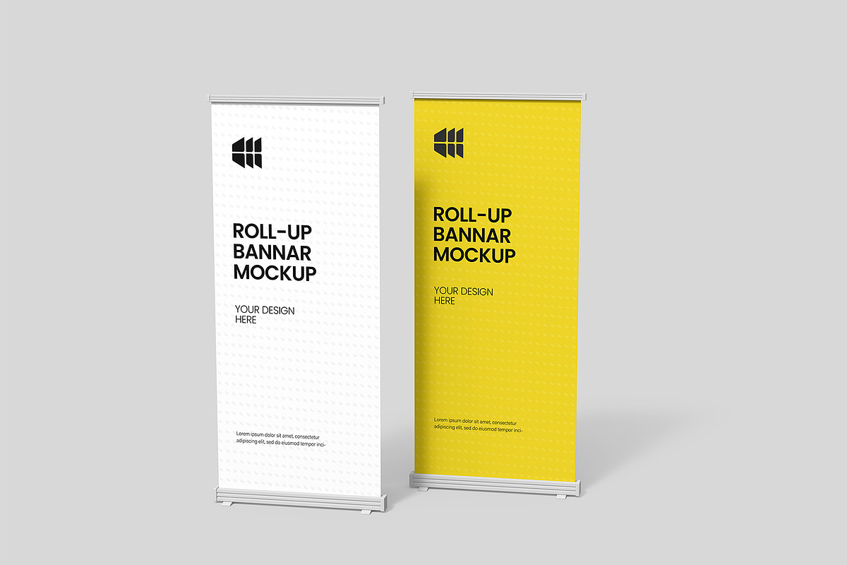 Standing Roll-Up Banner Mockup, a Product Mockup by graphypix (Photo 1 of 4)