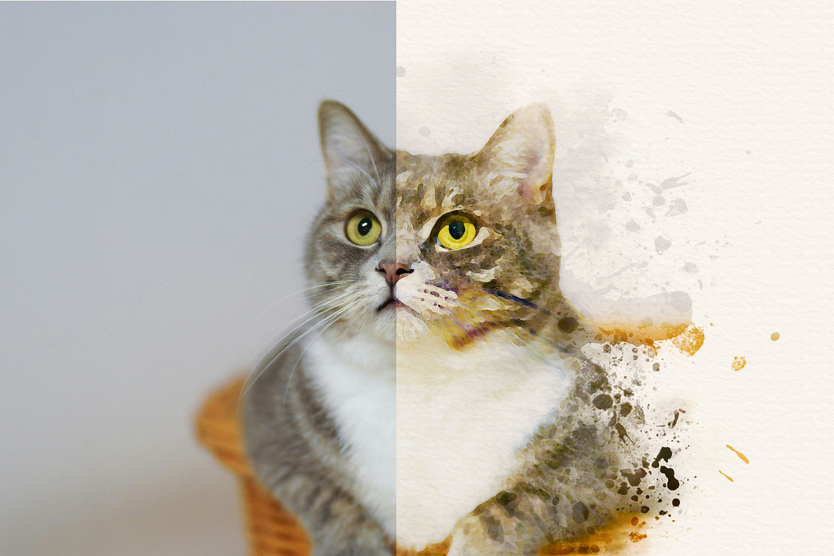 Pet Watercolor Effect Photoshop, an Action Add-On by liptouse (Photo 7 of 10)