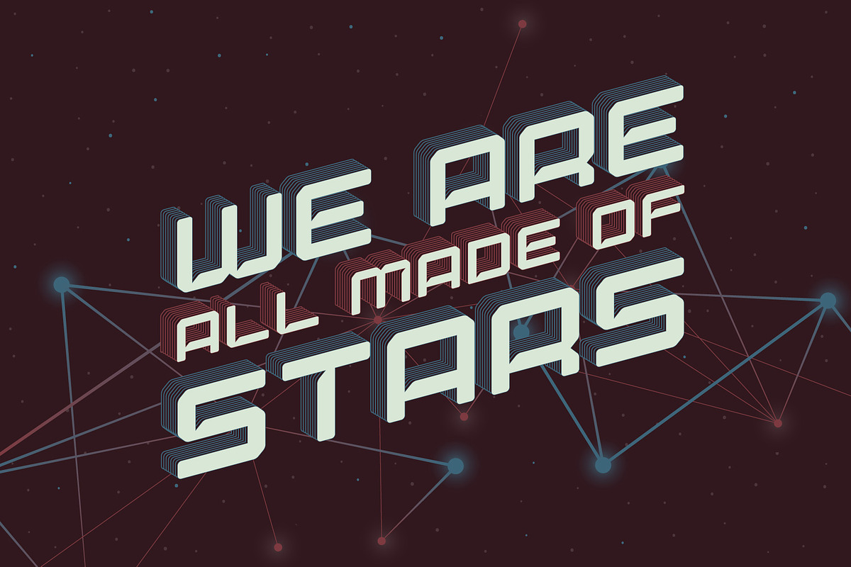 Lost in space. Futuristic typeface preview 4