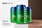 330 ml Energy Drink Can Mockup Set, a Packaging Mockup by PrimeMockup (Thumbnail 6 of 11)
