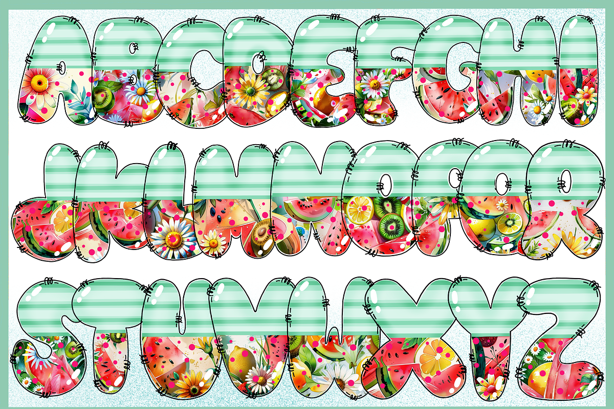 Summer Fruity-PNG fonts, a Symbol Font by It me digital art (Photo 3 of 8)