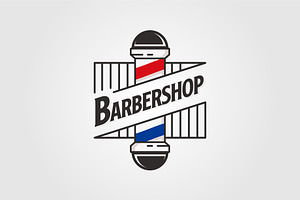 Barbershop Vintage Logo Illustration