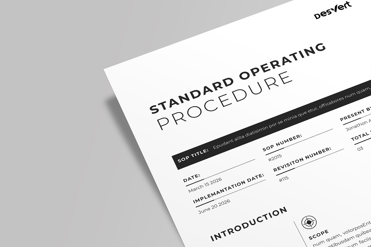 Standard Operating Procedure, SOP, a Stationery Template by Niofix (Photo 2 of 7)