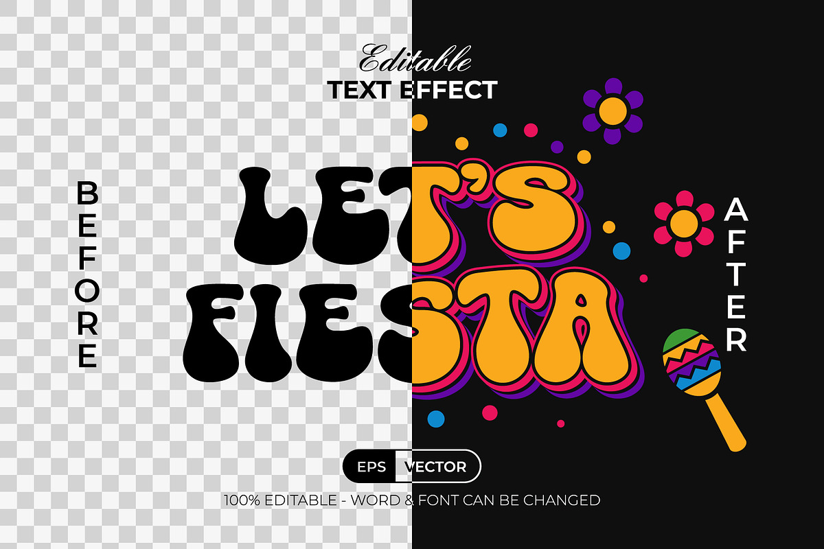 Let's Fiesta Text Effect Fun Style, a Layer Style Add-On by Mockmenot (Photo 2 of 2)
