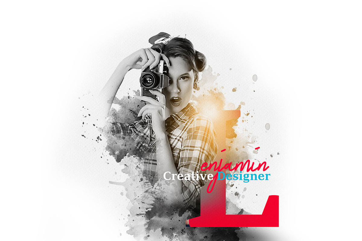 Creative Letter Portrait Template, an Action Add-On by MRI STUDIO (Photo 20 of 42)