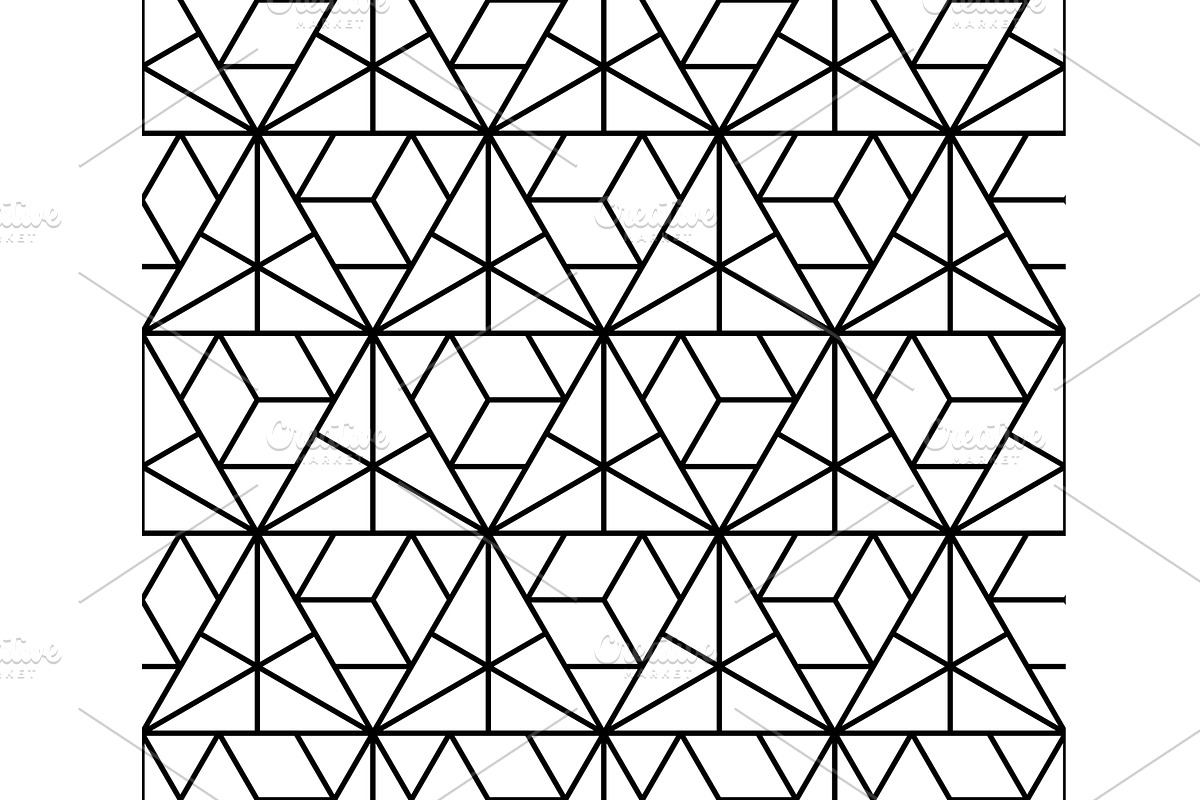 The geometric pattern with lines, a Pattern Graphic by RODINA