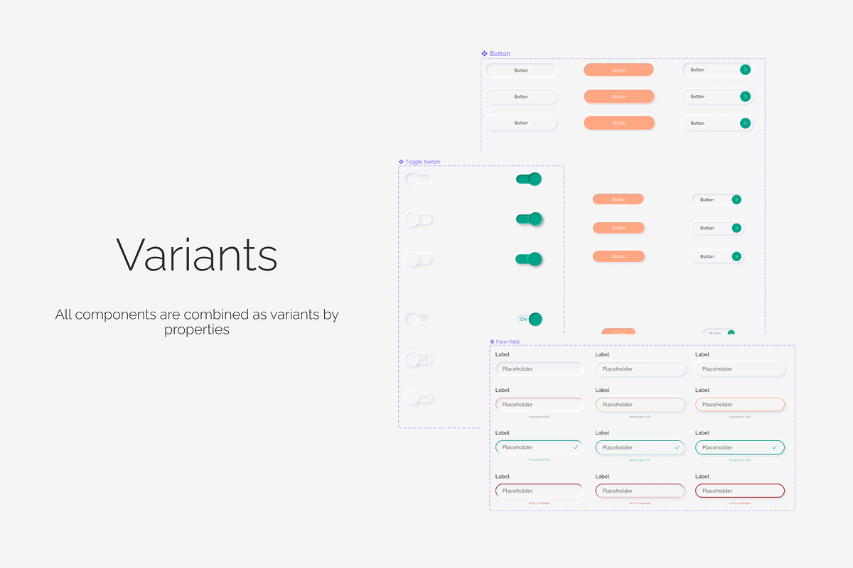 UI kit Neumorphic | Figma, an UI Kit Template by Wander Designs (Photo 5 of 8)
