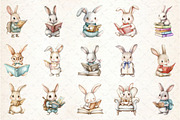 Bunny with Book Clipart, an Illustration by Rose Art (Thumbnail 4 of 4)