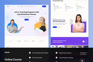 Woks - Online Course Landing Page