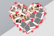 Love Heart Photo Collage Template, a Social Media Template by DesignerCandies (Thumbnail 2 of 5)