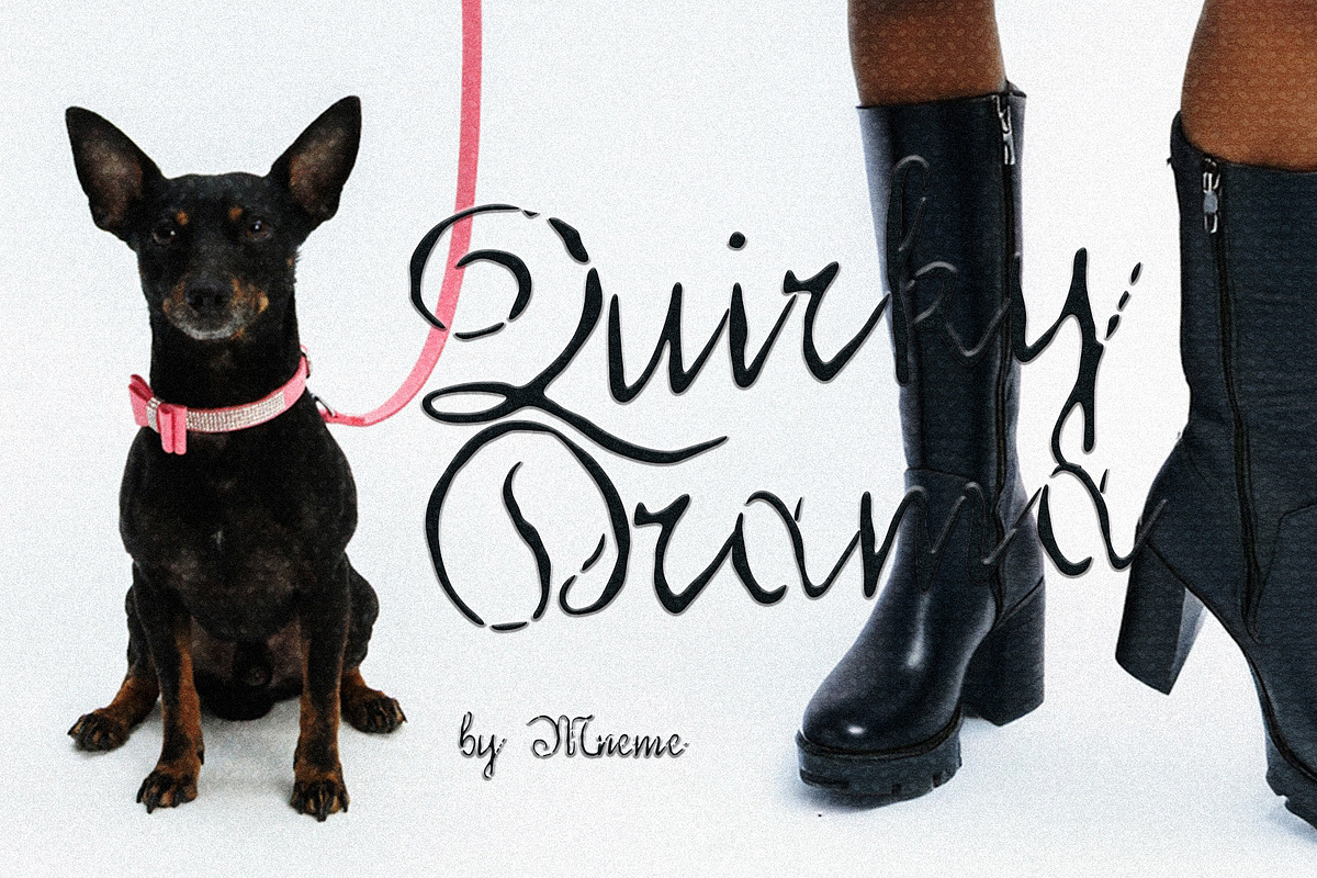 Quirky Drama: Expressive Script Font, a Script Font by Mneme (Photo 2 of 8)