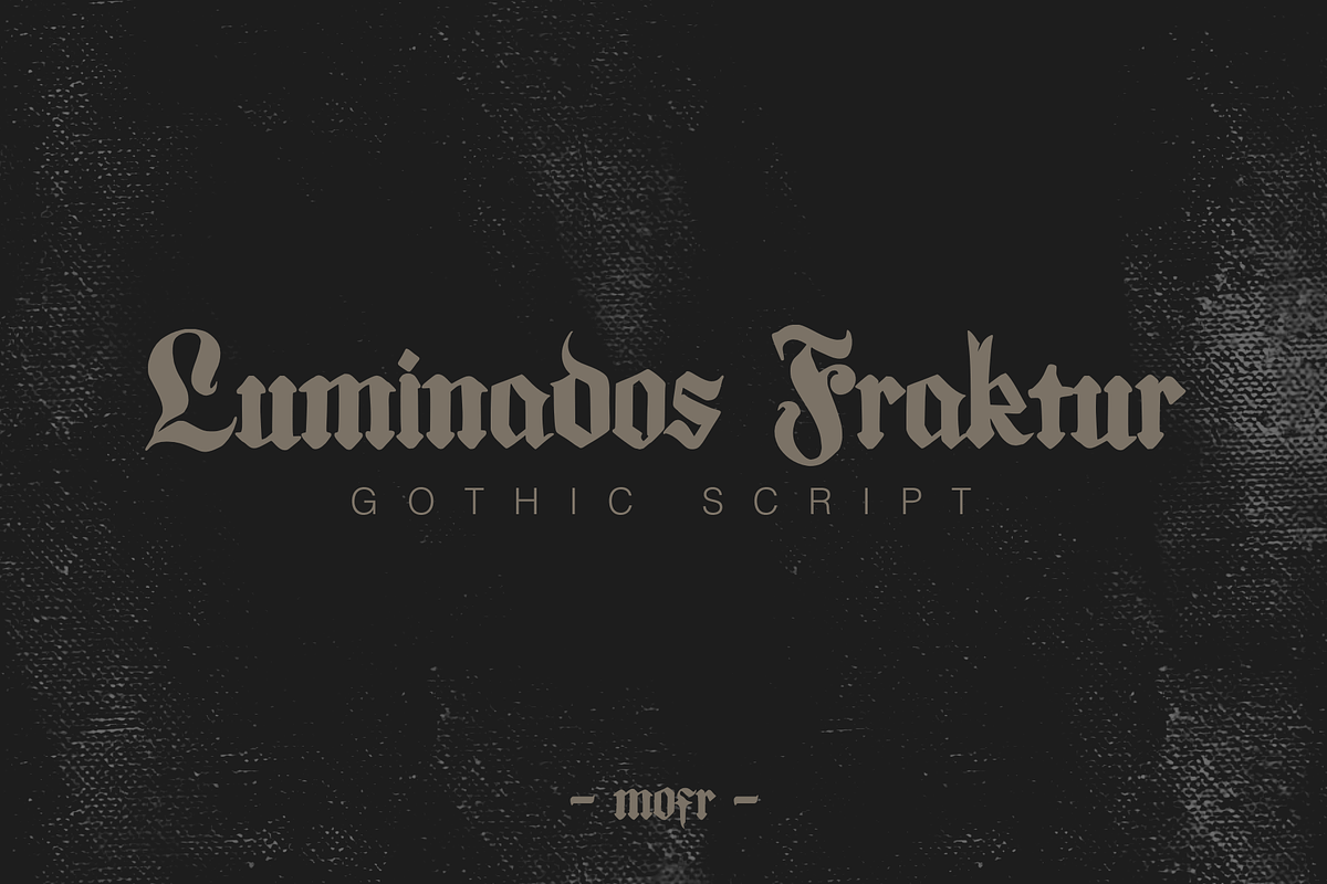 Luminados Fraktur, a Blackletter Font by Mofr 24 (Photo 1 of 8)