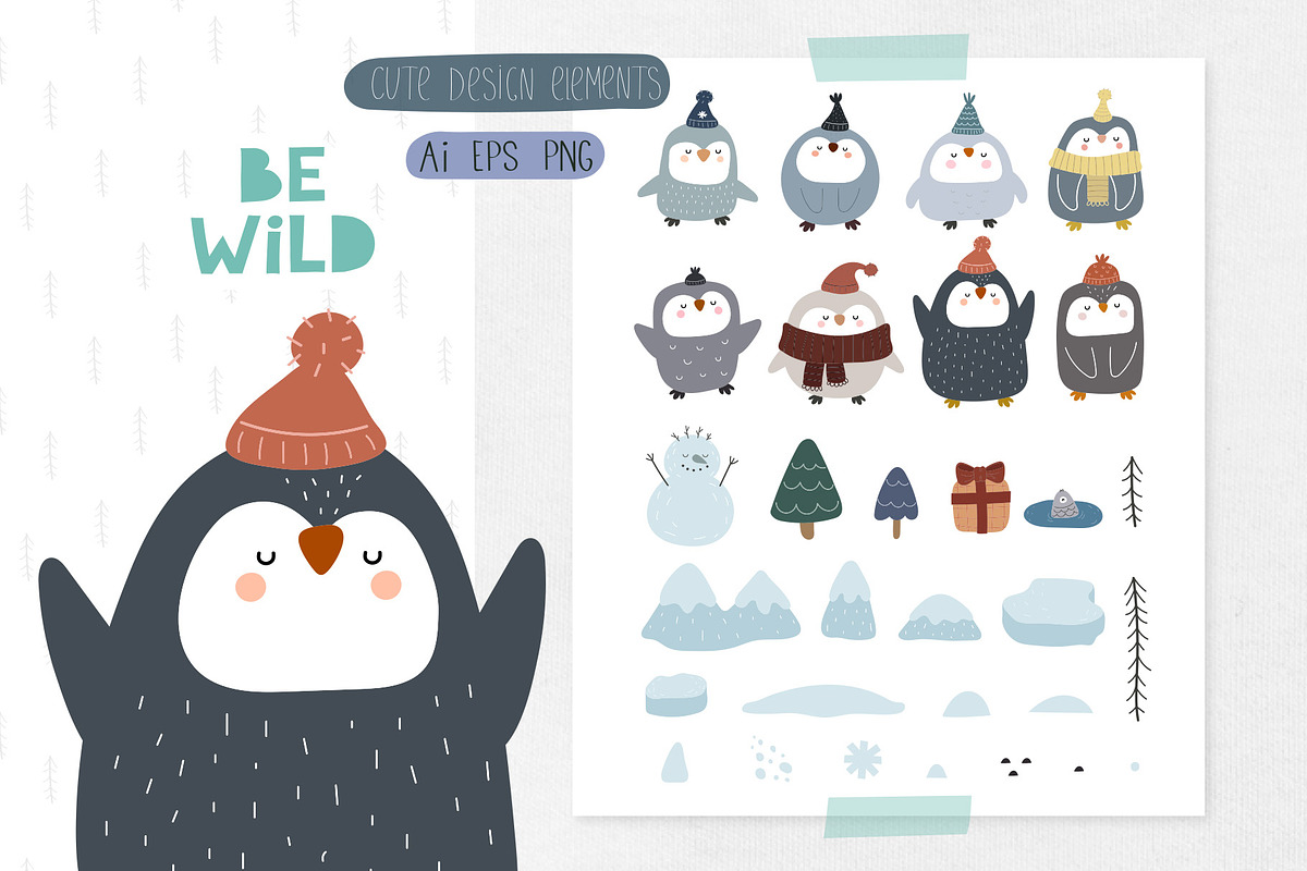 Penguins, a Background Graphic by AnnieArt (Photo 2 of 7)