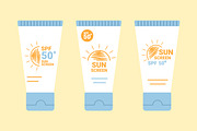 Sunscreen Product Design Set, a Healthcare Illustration by PsychocheArt (Thumbnail 2 of 3)