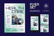 Blue Utilitarian Hospital Flyer Set, a Flyer Template by graphicook (Thumbnail 1 of 3)