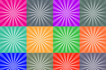 Set of retro ray backgrounds