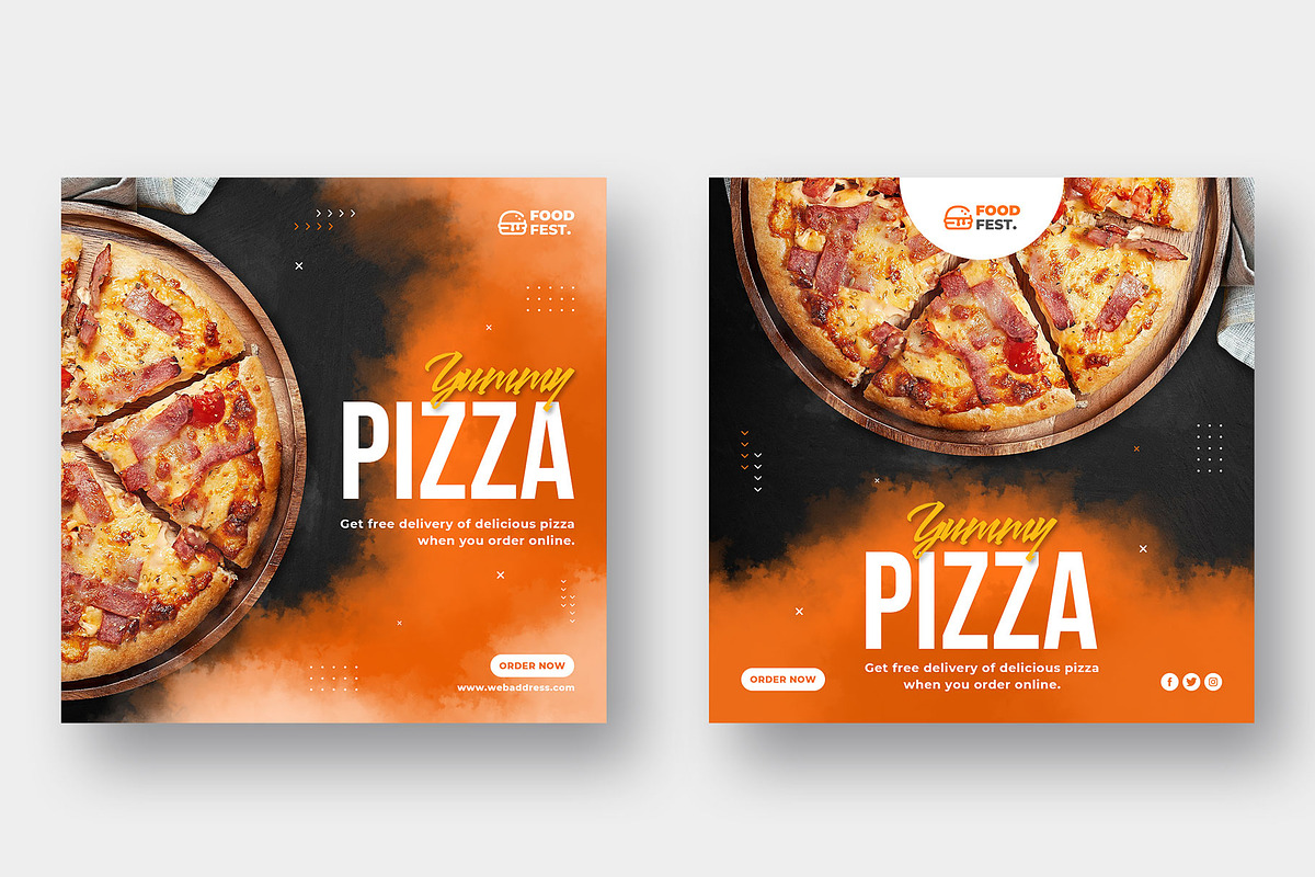 Food Instagram Post | Facebook Cover, a Social Media Template by Uiparvin (Photo 2 of 3)