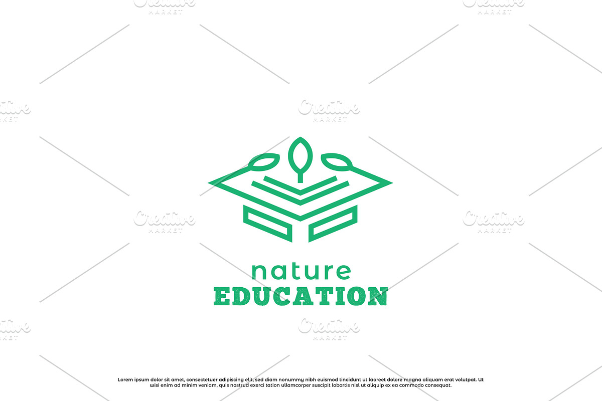 Nature Education Logo Design Icon, a Branding & Logo Template by Morvana Crew