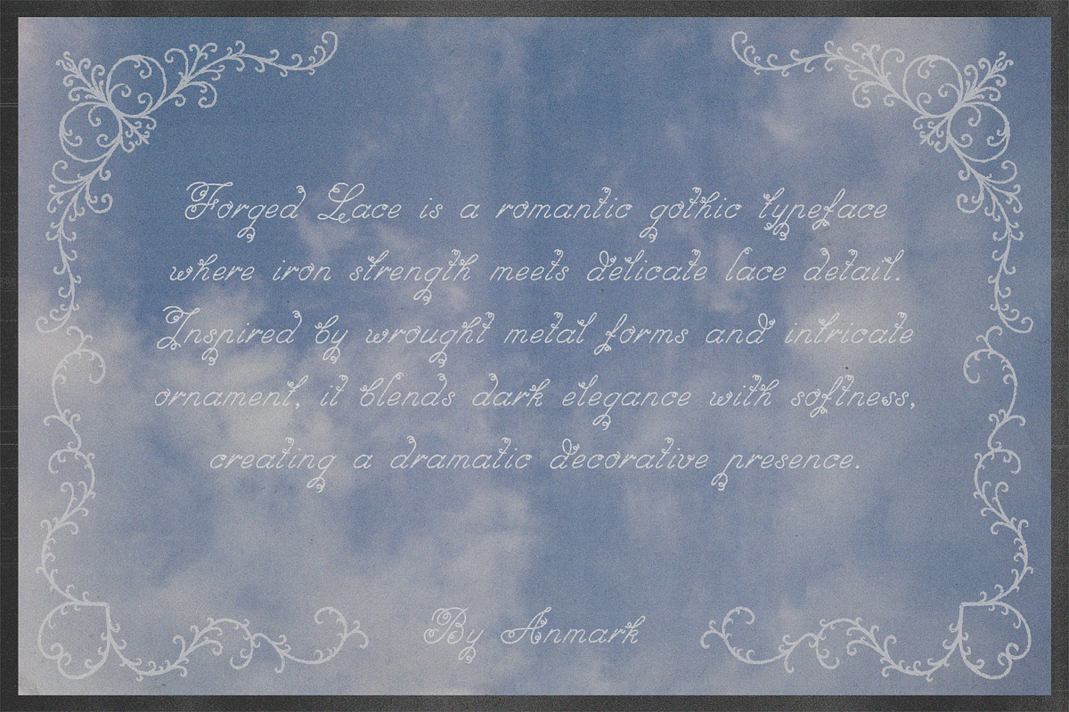 Forged Lace Romantic Gothic Font, a Script Font by AnMark (Photo 8 of 12)