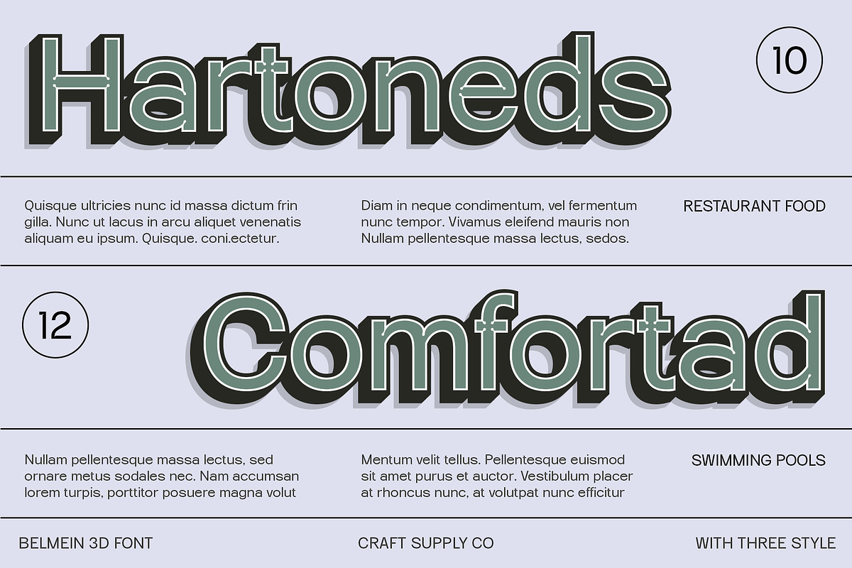 Belmein 3D, a Sans Serif Font by Craft Supply Co. (Photo 4 of 8)