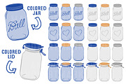 Royal Blue Jar Vectors & Clipart, an Illustration by Amanda Ilkov (Thumbnail 2 of 4)