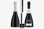 Champagne Black Bottle Mockup, a Packaging Mockup by Graxaim Mock-up (Thumbnail 7 of 7)