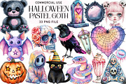 Pastel Goth Halloween Clipart, an Illustration by Daily.Designs (Thumbnail 1 of 3)