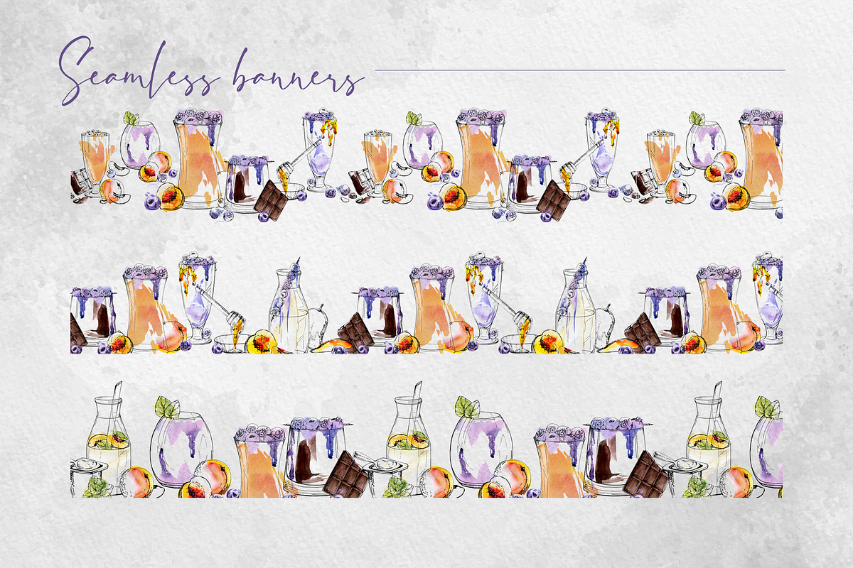 Blueberry smoothies & milkshakes, a Food Illustration by MsFlaffy (Photo 14 of 18)