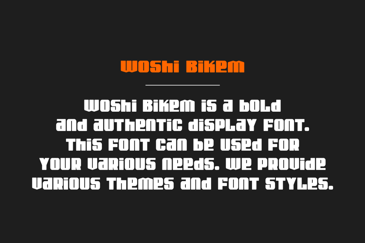 Woshi Bikem - Sport Bold Font, a Sans Serif Font by Iqsiart Studio (Photo 6 of 7)