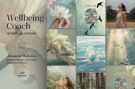 Wellbeing Coach Template - IG Canva, a Social Media Template by Under My Cozy Roof