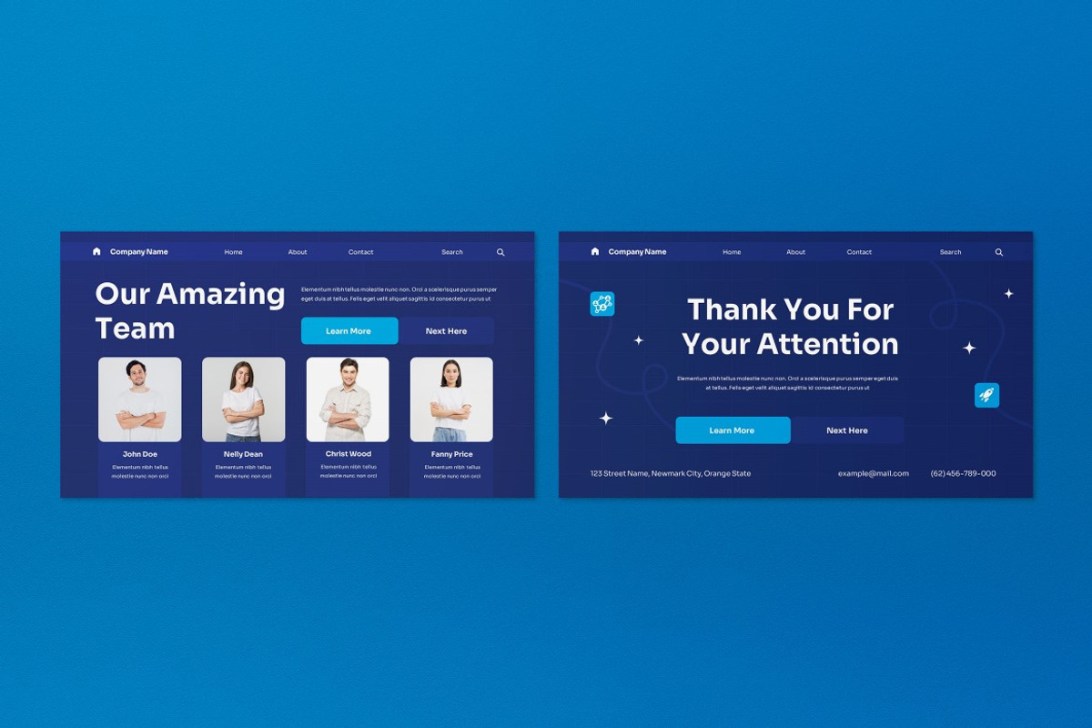 Blue Company Profile PPT, a Presentation Template by graphicook (Photo 8 of 8)