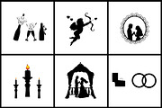 30 Silhouettes symbol Wedding, an Icon by kozyrevaelena (Thumbnail 4 of 4)