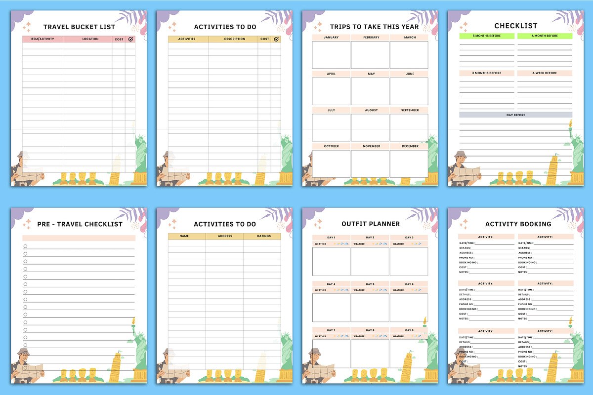 2025-2026 Travel Planner Canva, a Stationery Template by Designmela01 (Photo 6 of 7)