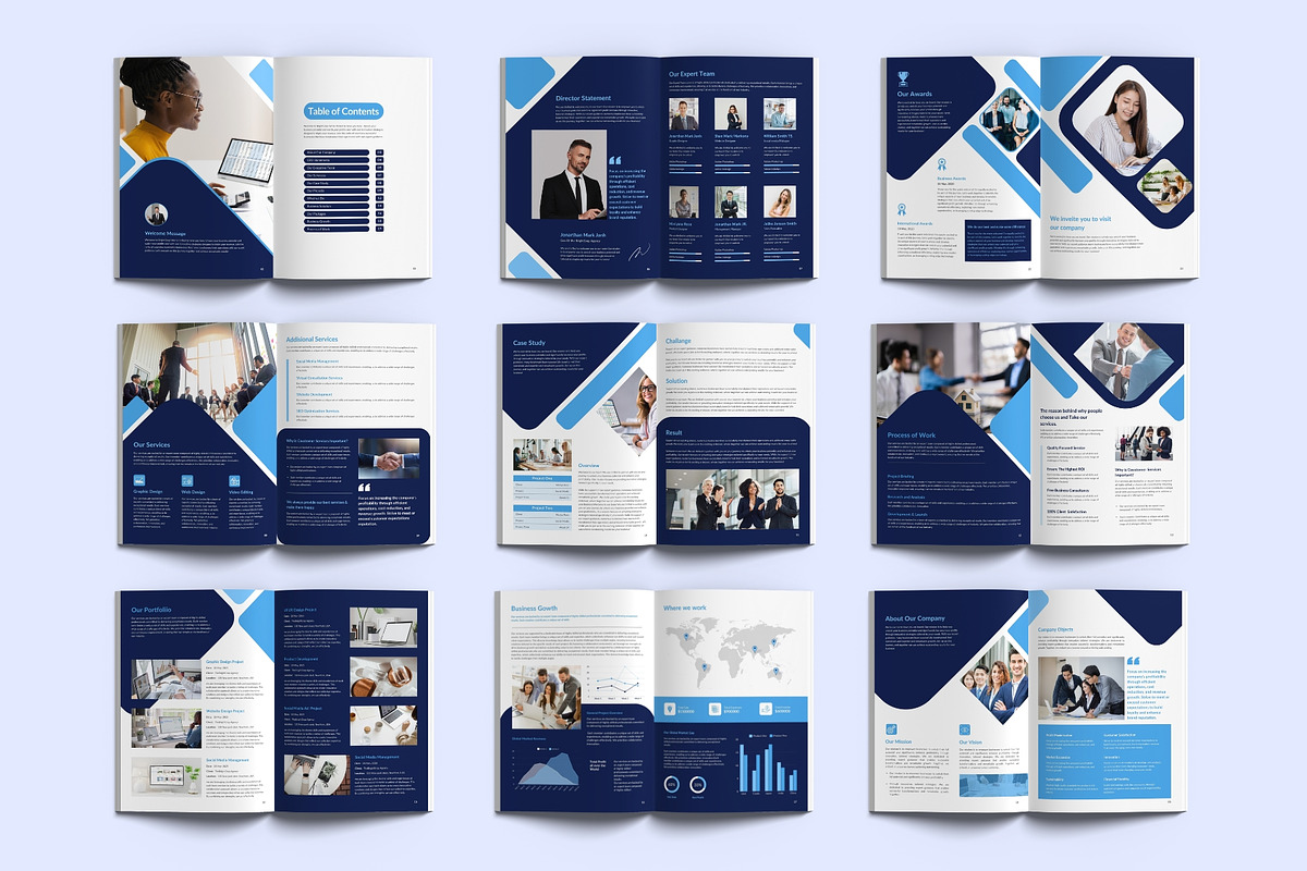 Company Profile Brochure Canva, a Brochure Template by TheBrightGrap (Photo 5 of 8)