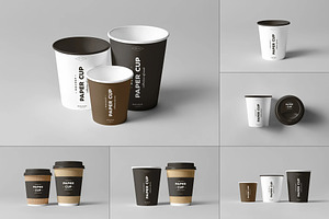 Paper Cups Mock-up, a Cups & Container Mockup by zippypixelstudio