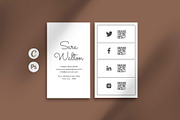 Minimal Vertical Business Card, a Business Card Template by Saman Osama (Thumbnail 1 of 6)