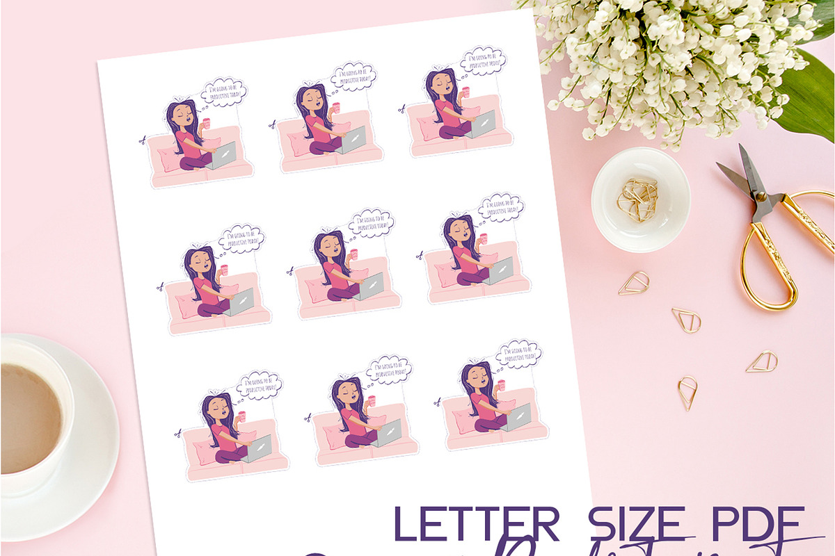 Printable Planner stickers, a Technology Illustration by Kate Snitser (Photo 2 of 2)