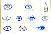Evil Eye Illustrations + Patterns, an Illustration by Youandigraphics (Thumbnail 7 of 13)