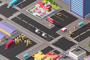 Low Poly Megapolis City Pack 1