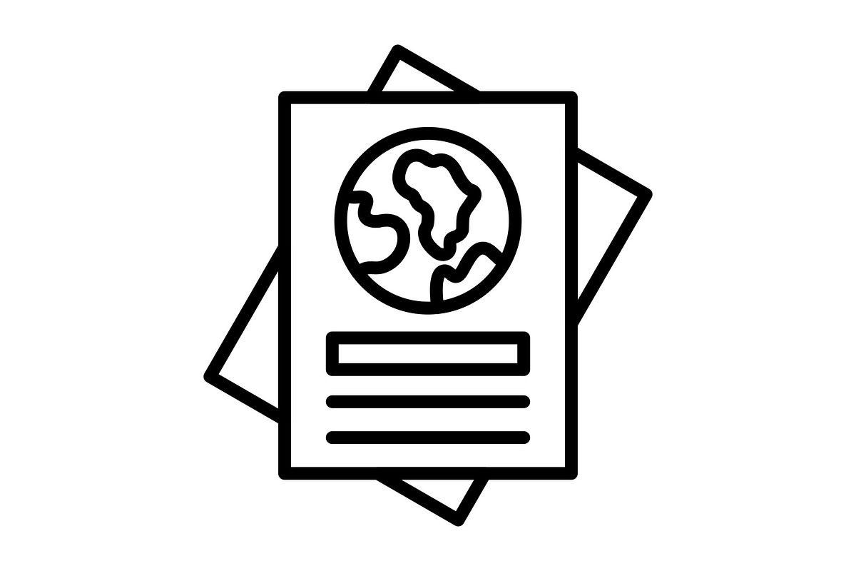 Passport Line Icon, an Icon by Pexelpy