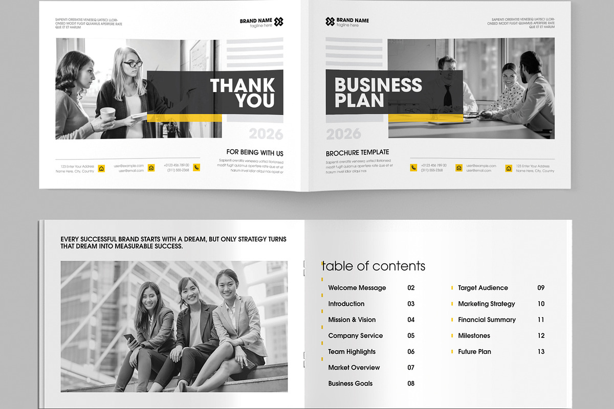 Professional Business Plan Brochure, a Brochure Template by MightyDesign (Photo 3 of 8)