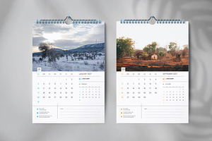 Wall calendar design template