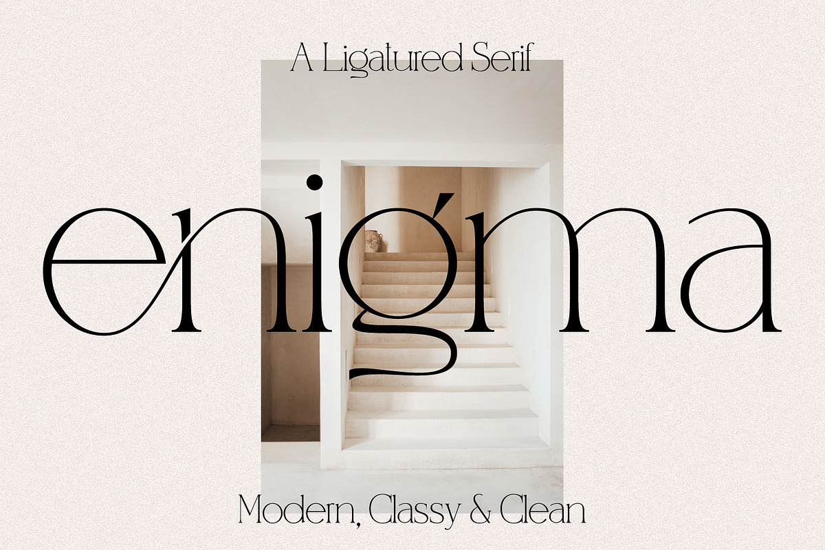 Enigma A Classy Ligatured Serif, a Serif Font by Prestige Artsy Studio (Photo 1 of 10)
