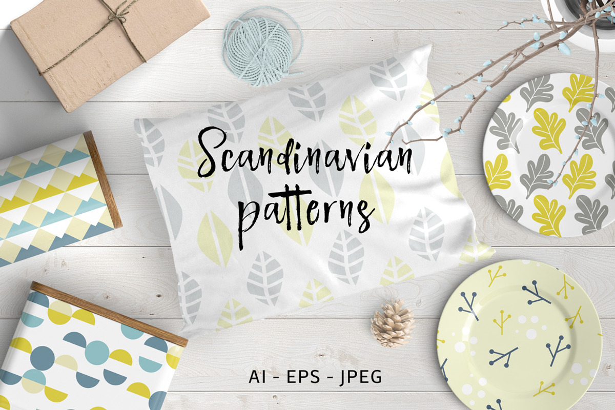 Scandinavian patterns, a Pattern Graphic by ItsDianaDesign (Photo 1 of 5)