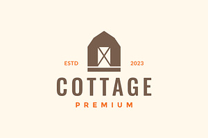 wood cottage house village logo, a Branding & Logo Template by devastd