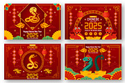 12 Year of the Wood Snake 2025, a Seasonal Illustration by denayunebgt (Thumbnail 4 of 4)