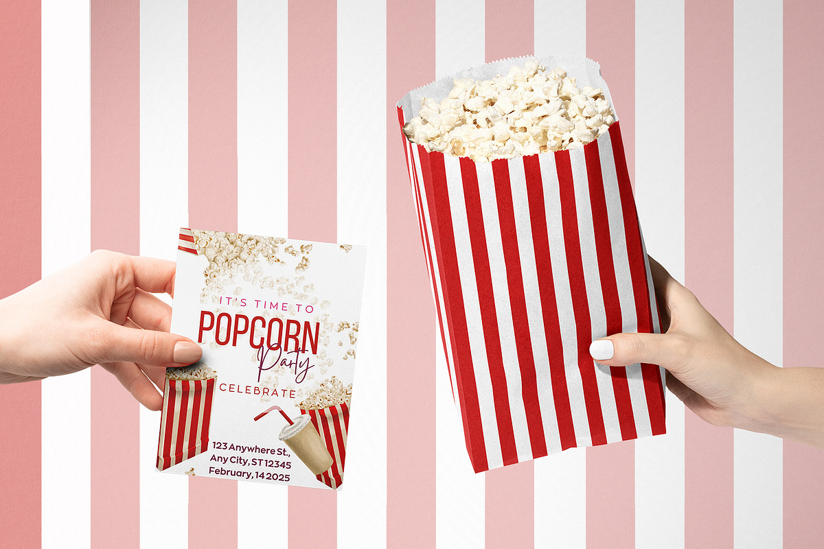 Popcorn watercolor clipart, a Food Illustration by Alena Sid (Photo 4 of 13)