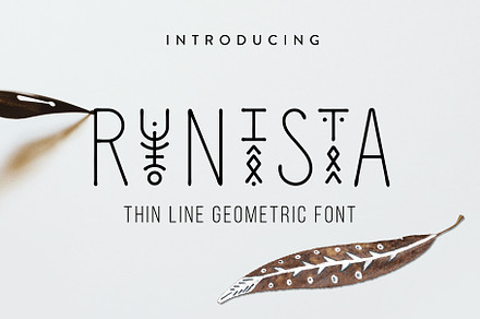 Runista - Thin Line Geometric Font, a Symbol Font by Struvictory.art