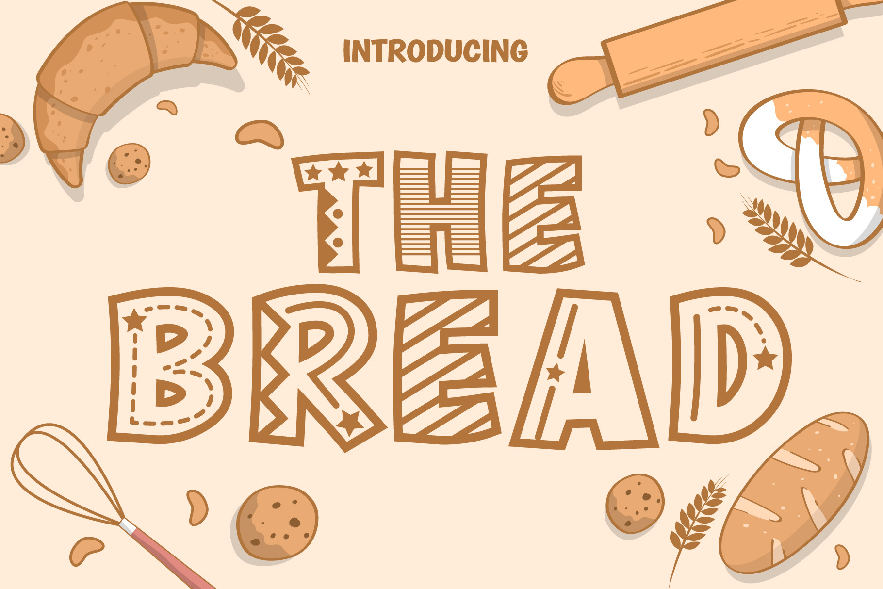 The Bread Fonts, a Font by Fox7 By Rattana