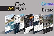 Estate | 5 Flyers | Canva, a Flyer Template by Mohammad Sarfaraz (Thumbnail 1 of 6)
